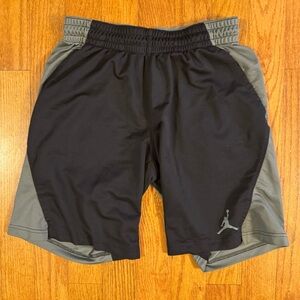Jordan Athletic Shorts Black and Gray Mens Size L